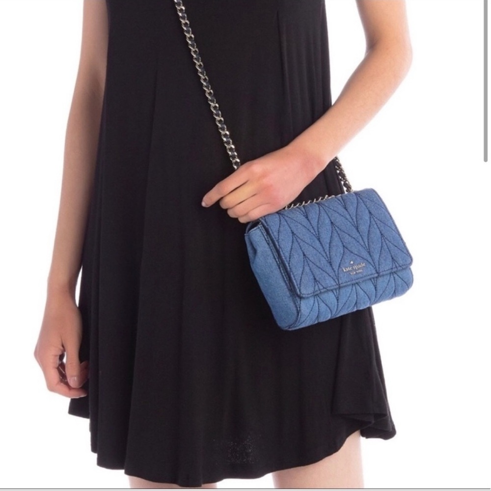 Kate Spade Briar Lane Denim Quilted Emely Crossbody Bag